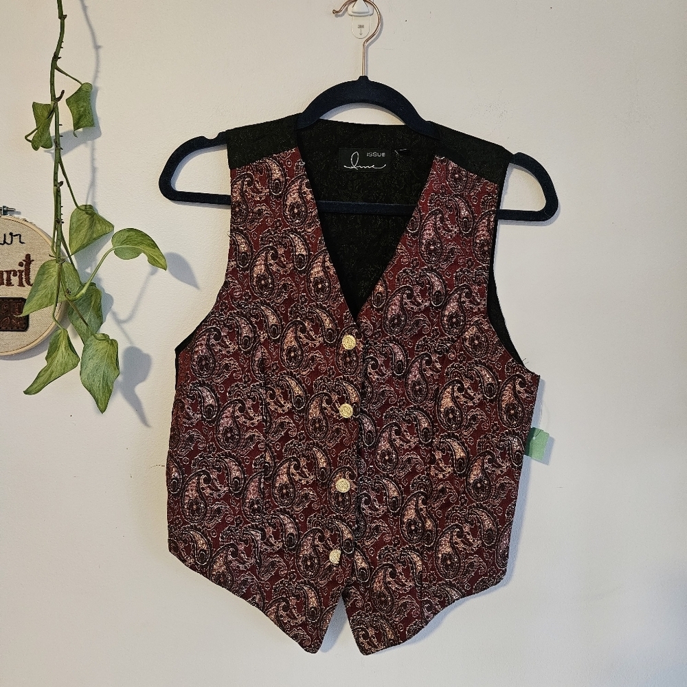 Paisley Vintage Button-Up Vest